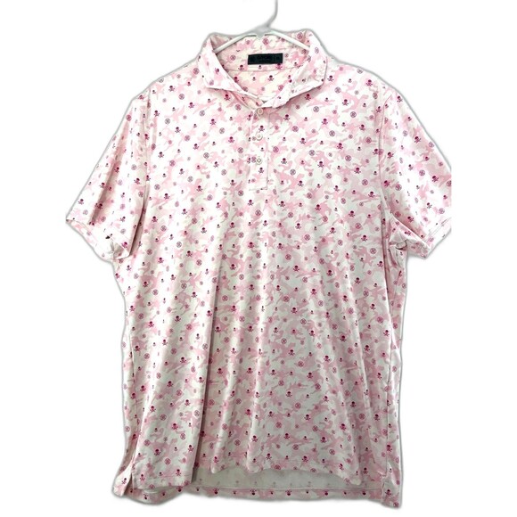 G/FORE Mapped Icon Camo Tech Jersey Men's Short Sleeve Golf Shirt XL - Picture 3 of 8